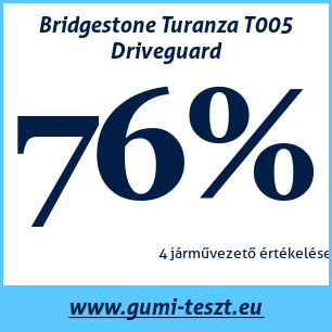 Nyári gumi teszt Bridgestone Turanza T005 Driveguard